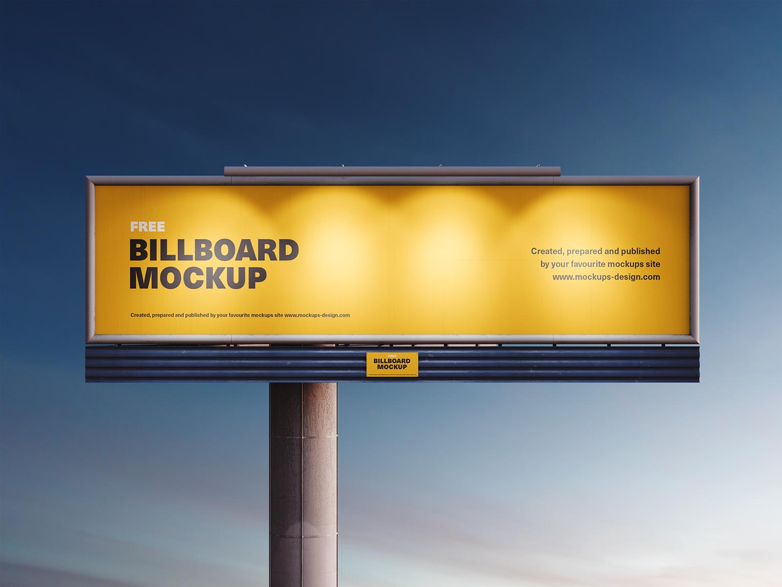3 Free Twilight Billboard Mockup PSD Set