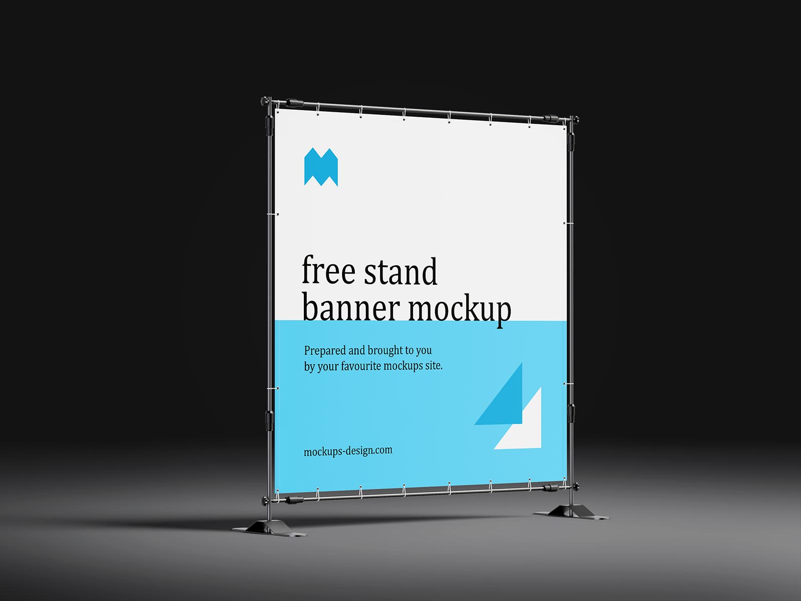 4 Free Square Standing Banner Mockup PSD Set