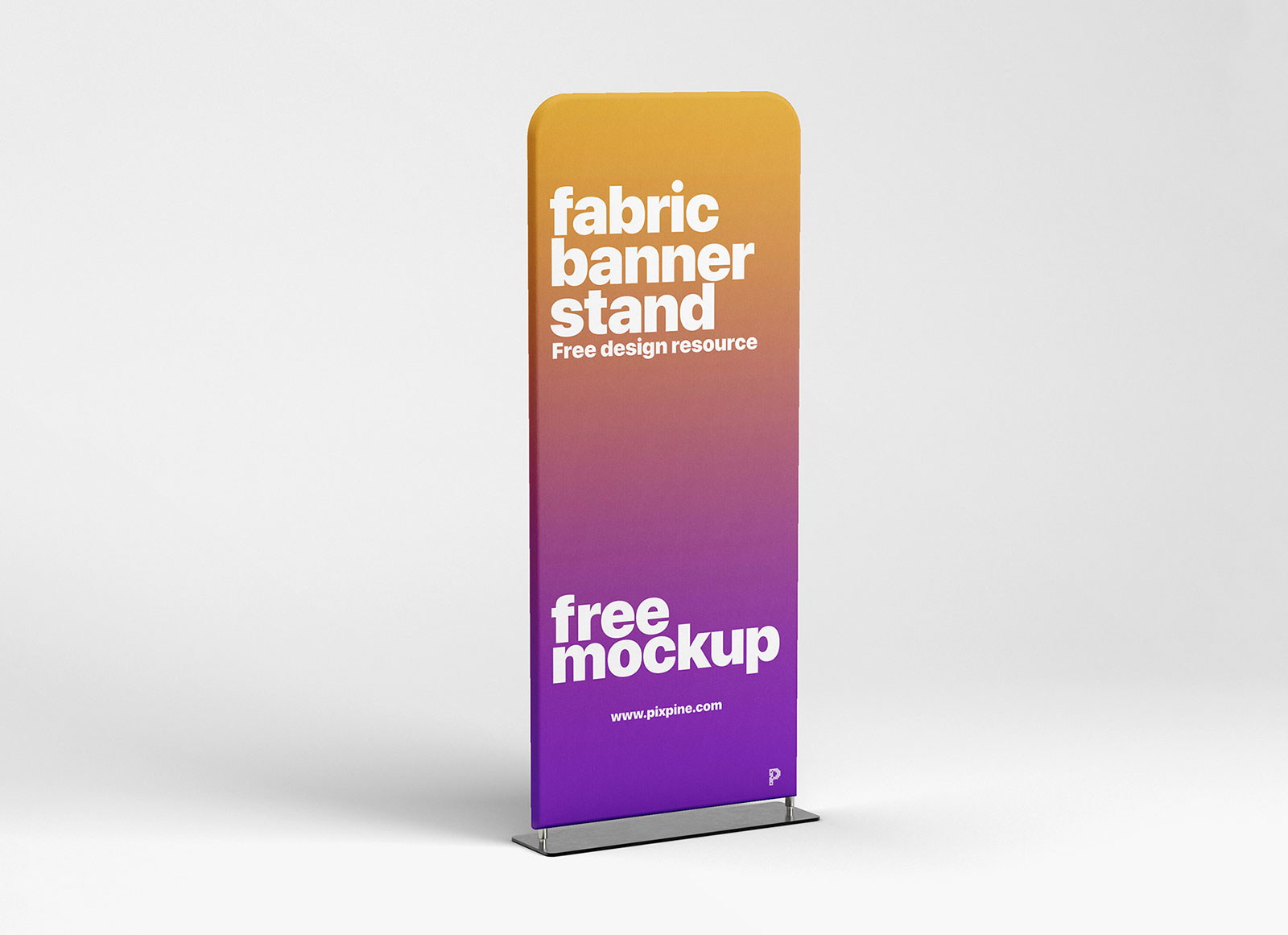 Free Fabric Banner Display Stand Mockup PSD