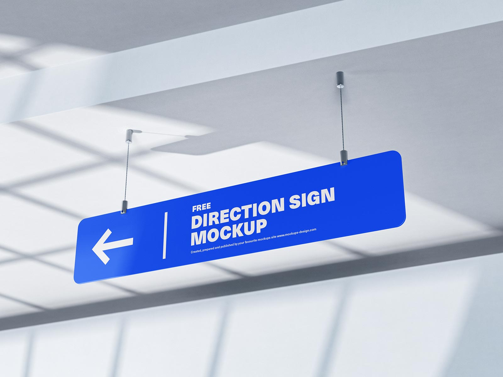 Free Hanging Direction Sign Mockup PSD Set (1)