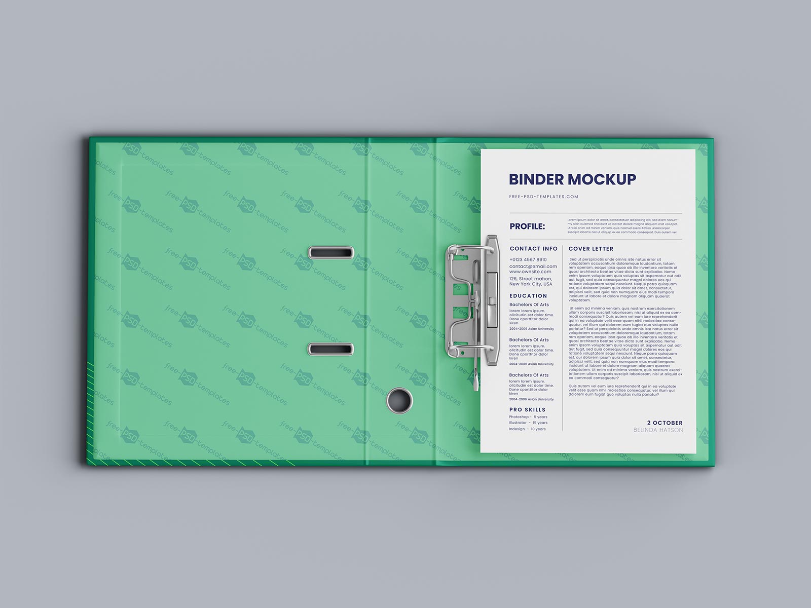 Free Ring Binder Mockup PSD Set