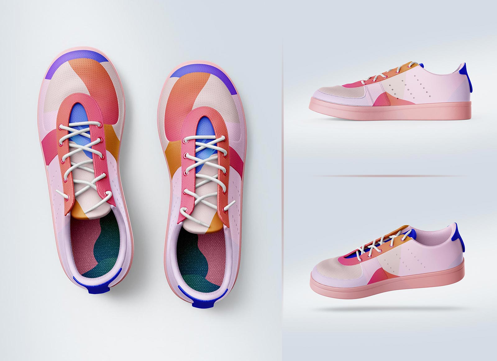 Free Running Shoes Mockup PSD Set 4