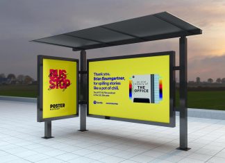 Free-Bus-Shelter-Poster-&-Billboard-Mockup-PSD