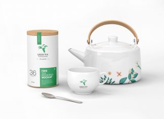 Free-Green-Tea-Branding-Mockup-PSD