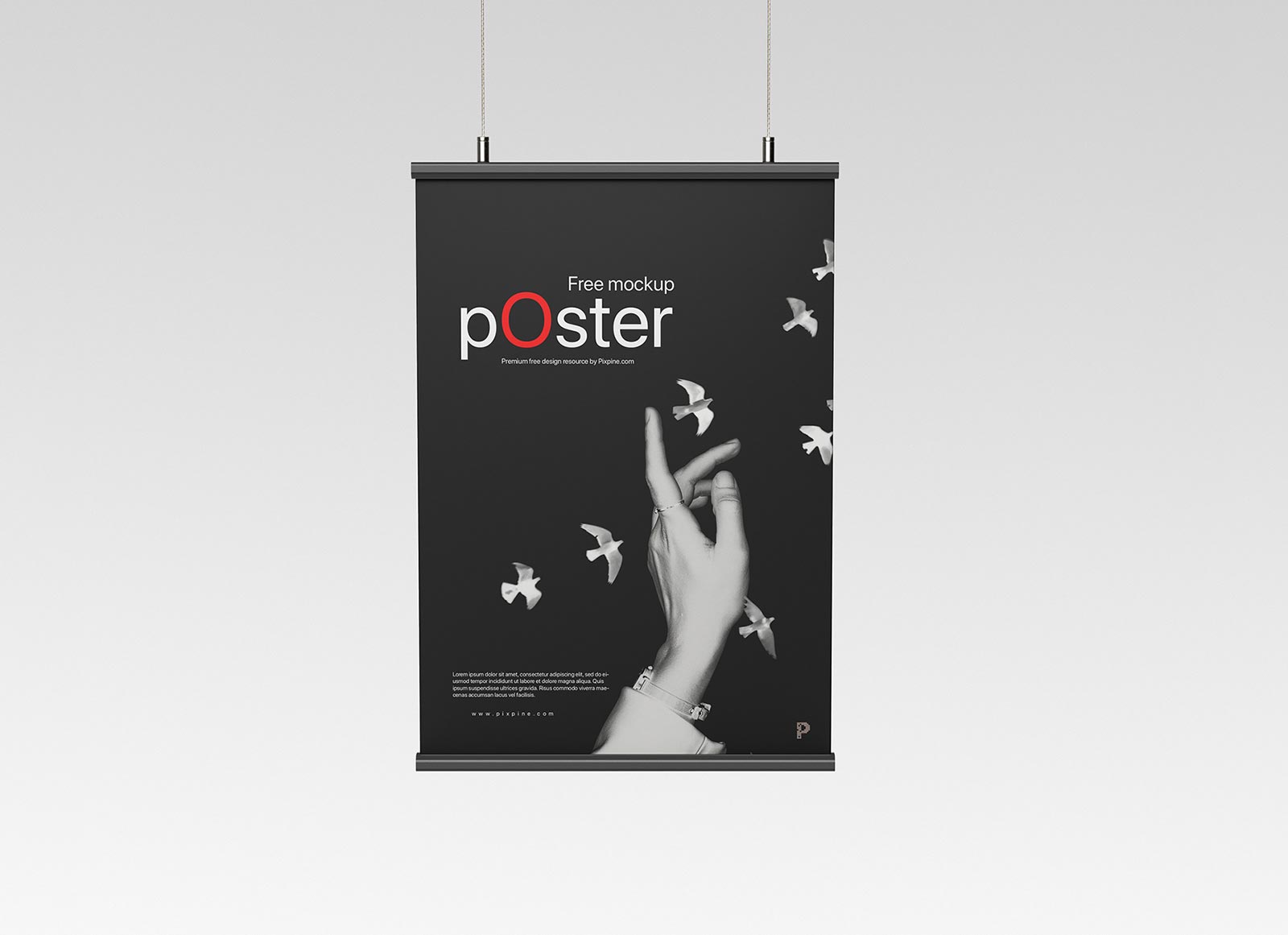 Free-Hanging-Poster-PSD-Mockup-PSD