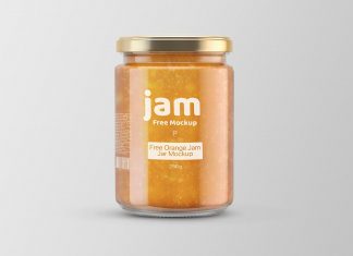 Free-Orange-Jam-Jar-Mockup-PSD