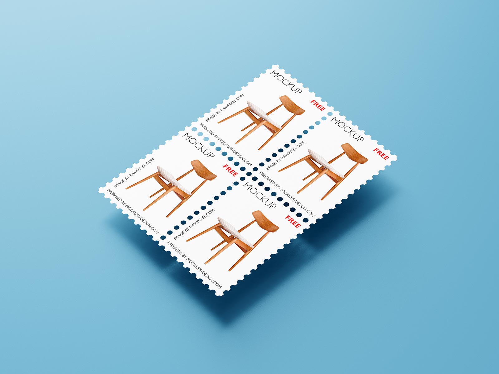 Free Postage Stamp Mockup PSD Set