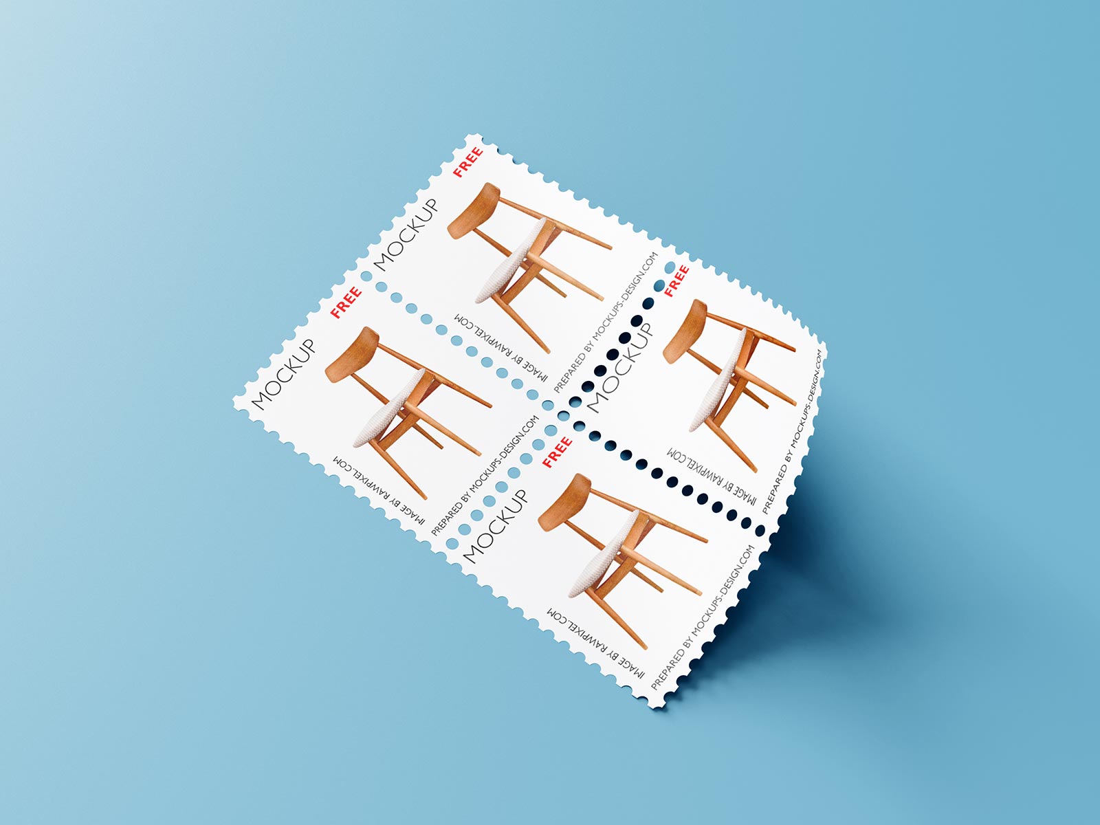 Free Postage Stamp Mockup PSD Set