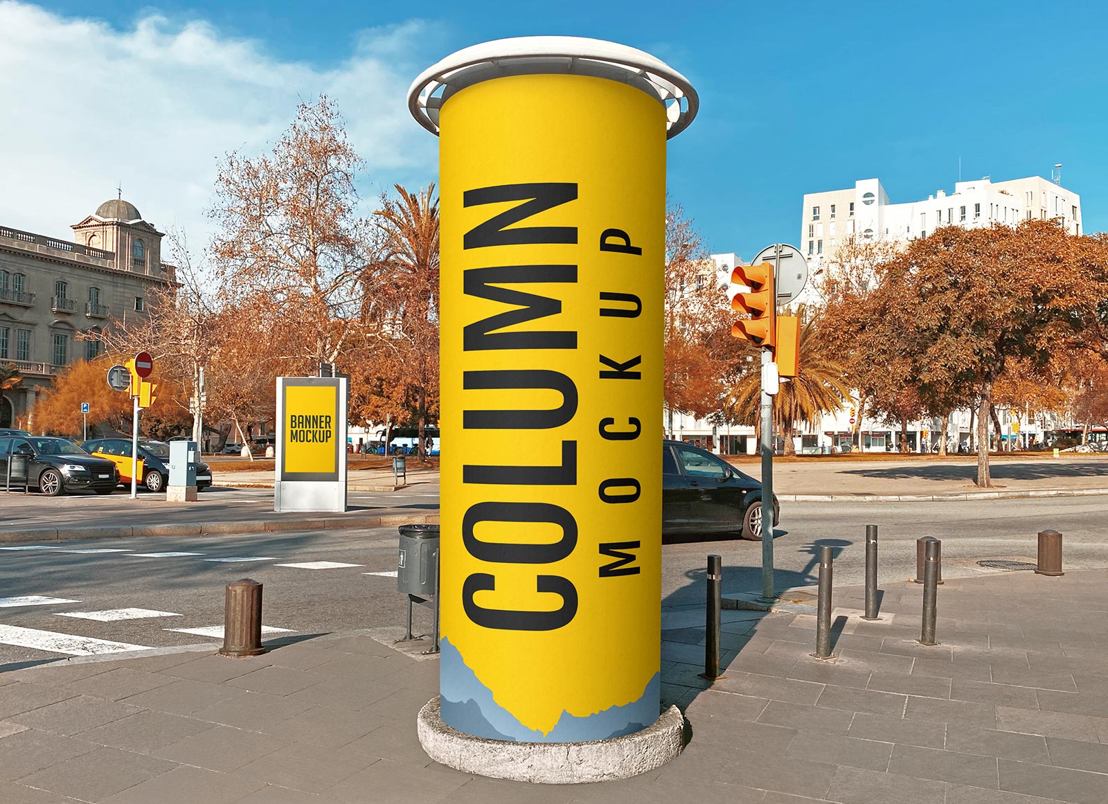 Free-Street-Advertising-Column-Mockup-PSD