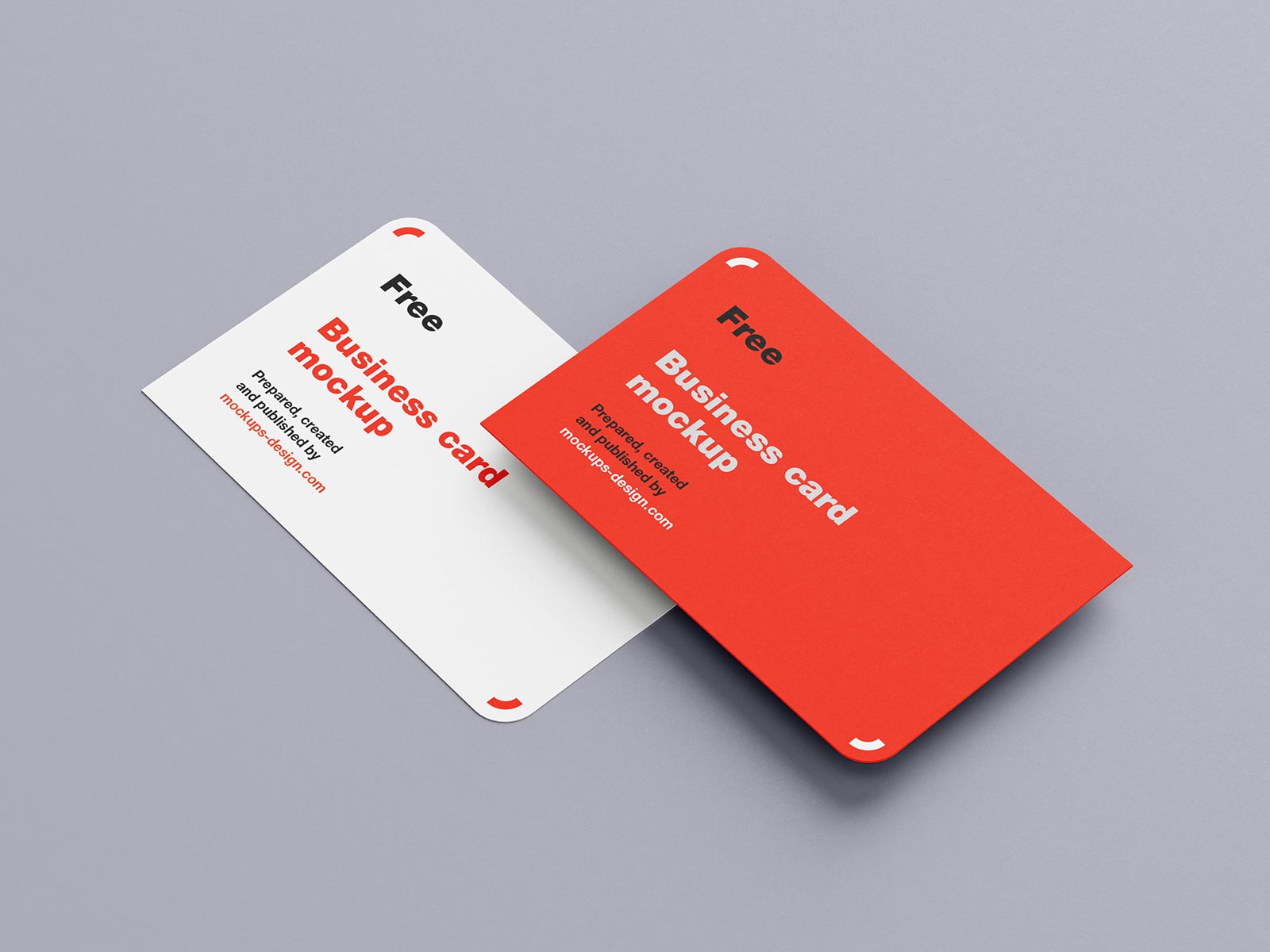 6 Free Rounded Corners Business Card Mockup PSD Files