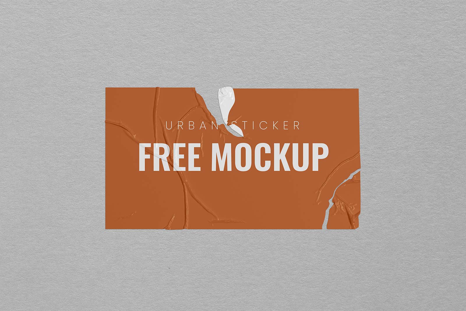 Free Rectangle Sticker Mockup PSD