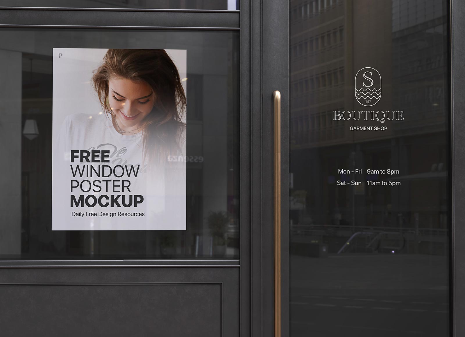 Free-Window-Poster-&-Logo-Mockup-PSD
