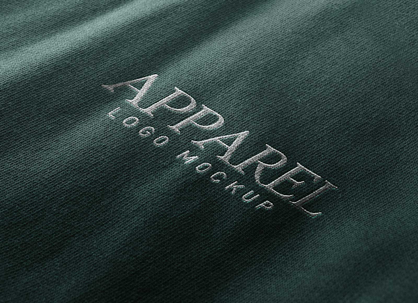 Free Clothing Textured Embroidered Logo Mockup PSD