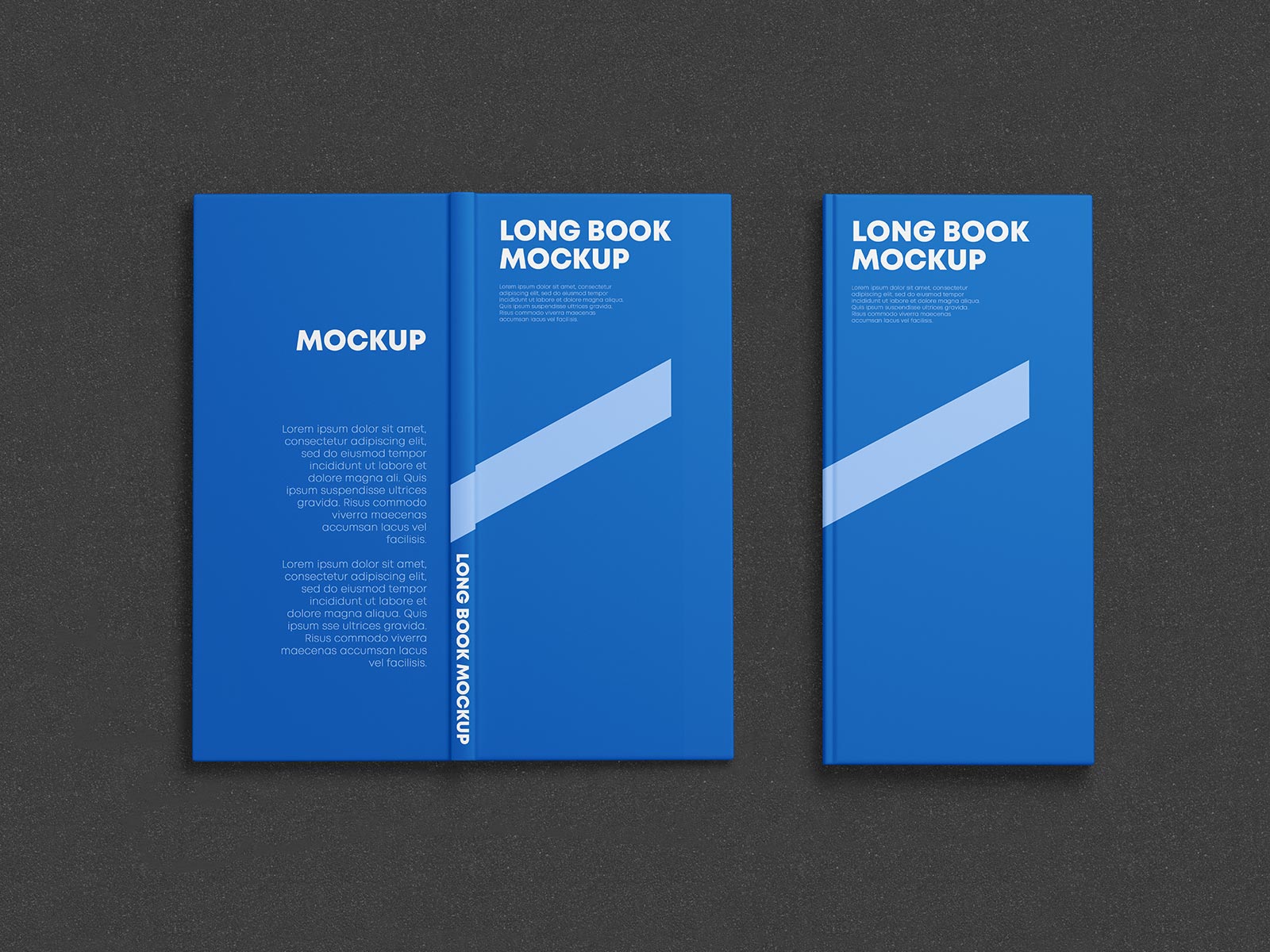 Free Long Rectangle Book Mockup PSD Set