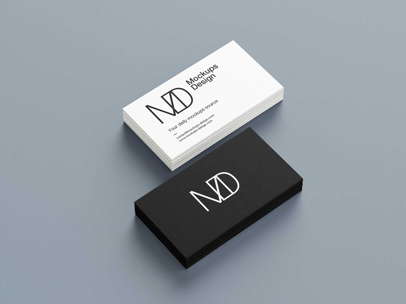 Free Black & White Business Card Mockup PSD Files