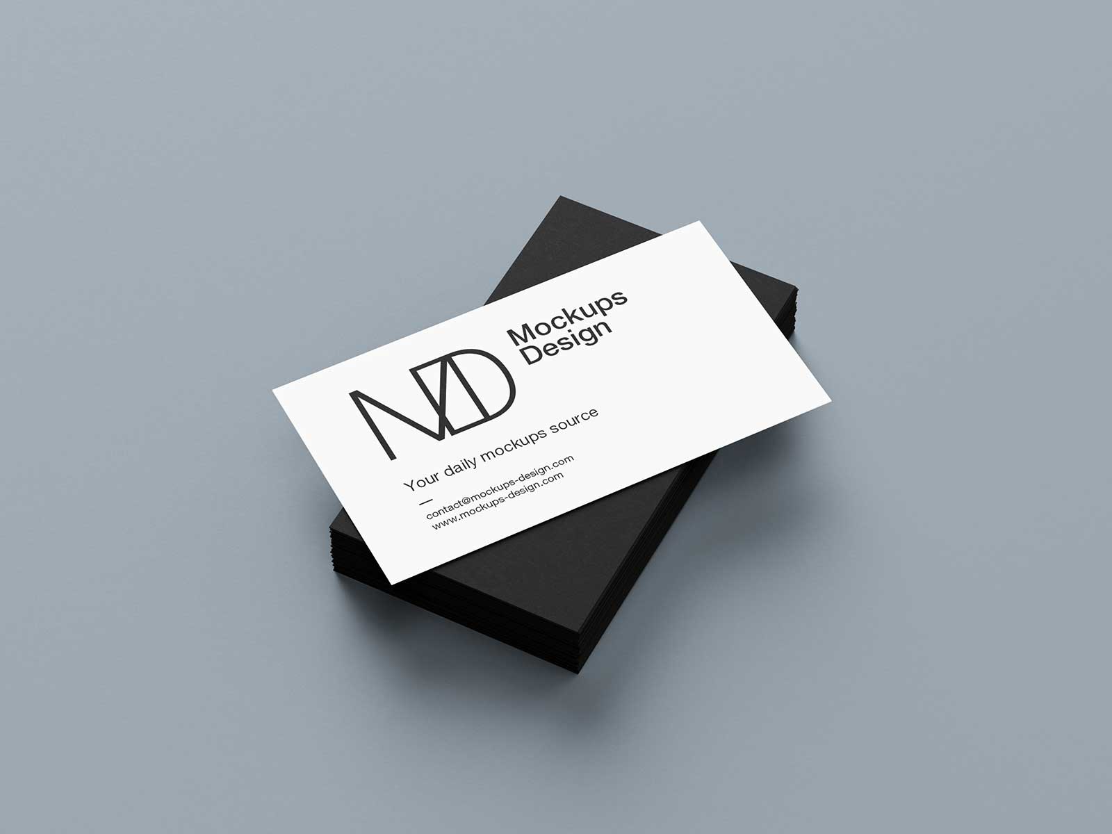 Free Black & White Business Card Mockup PSD Files