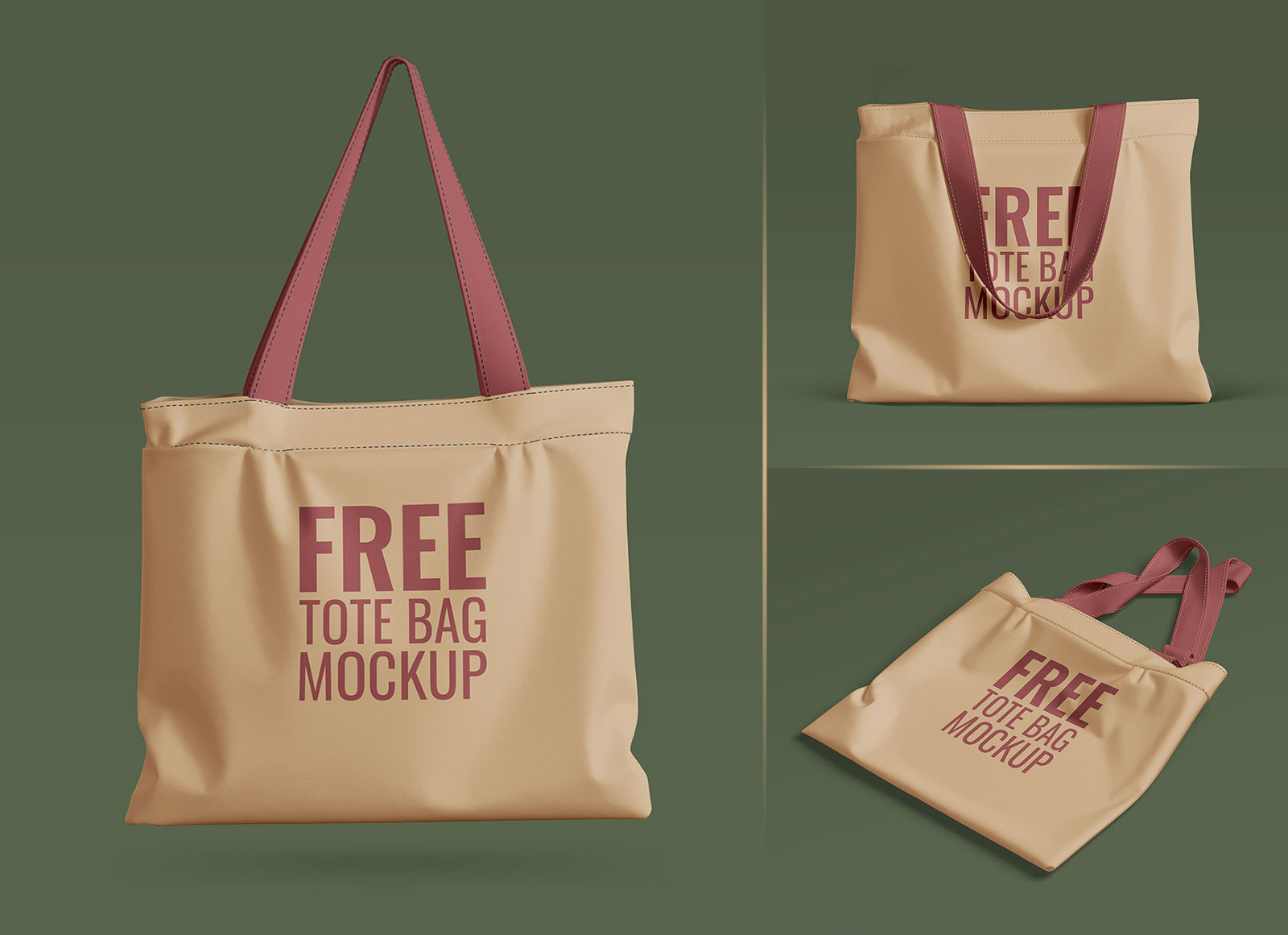 Free Tote Canvas Bag Mockup (PSD)