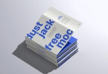 Free Hardcover Dust Jacket Book Mockup PSD