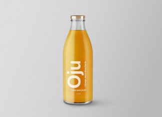 Free-Orange-Juice-Glass-Bottle-Mockup-PSD