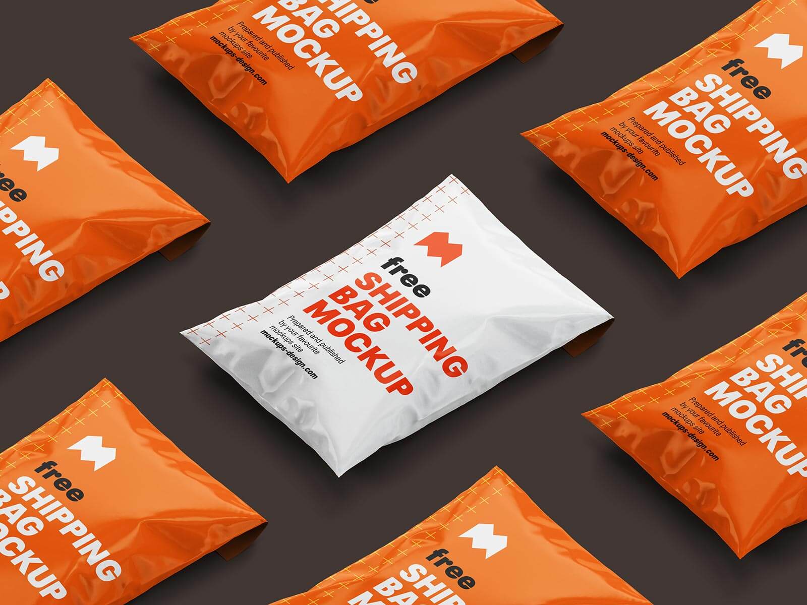 Free Shipping Mailer Bag Mockup PSD Set