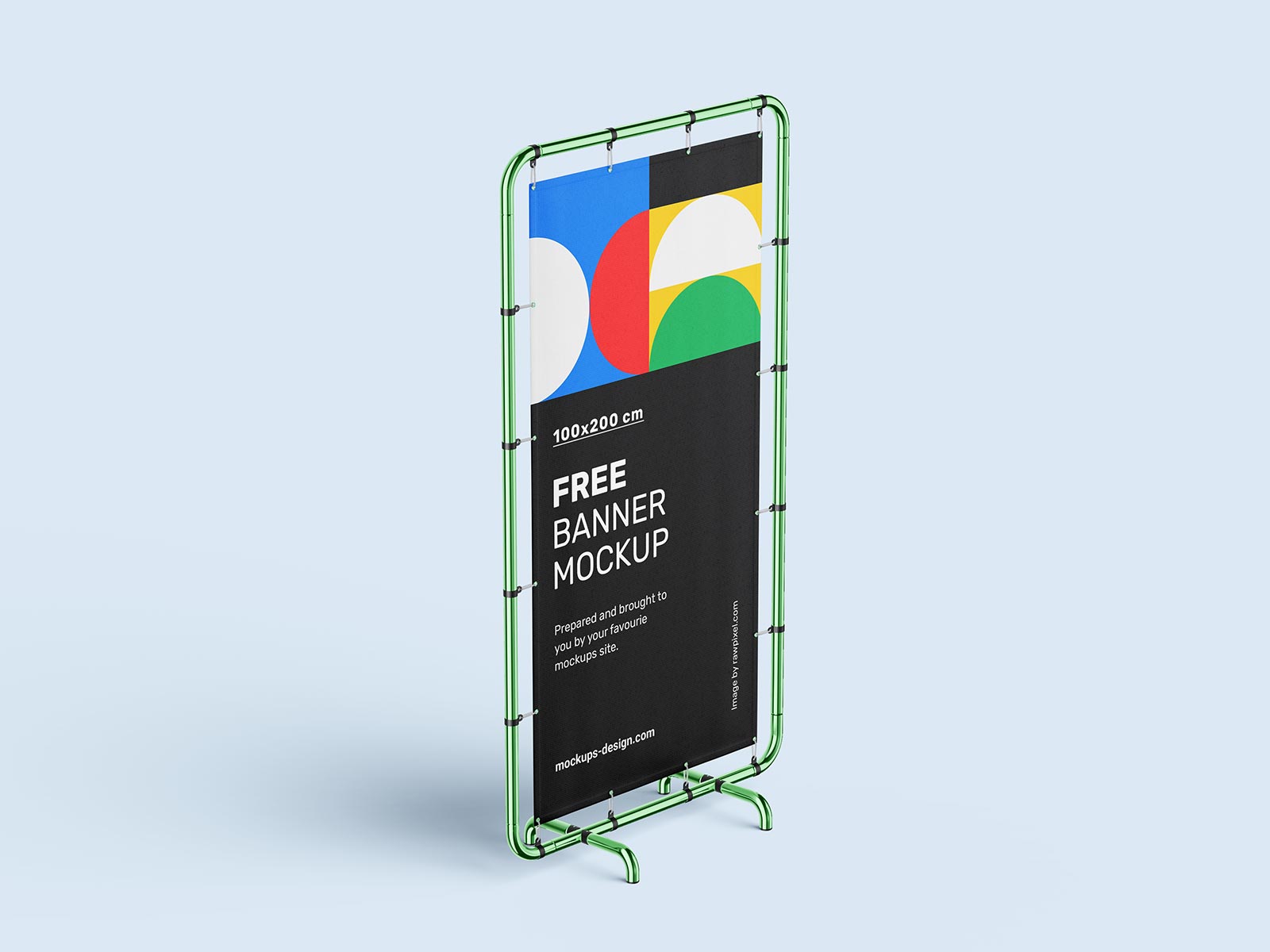 Free Vertical Standing Banner Mockup PSD Set