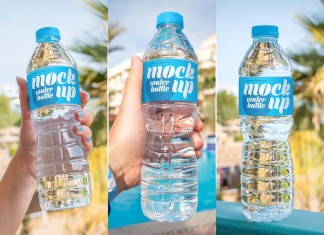 Free Water Bottle Mockup PSD Set