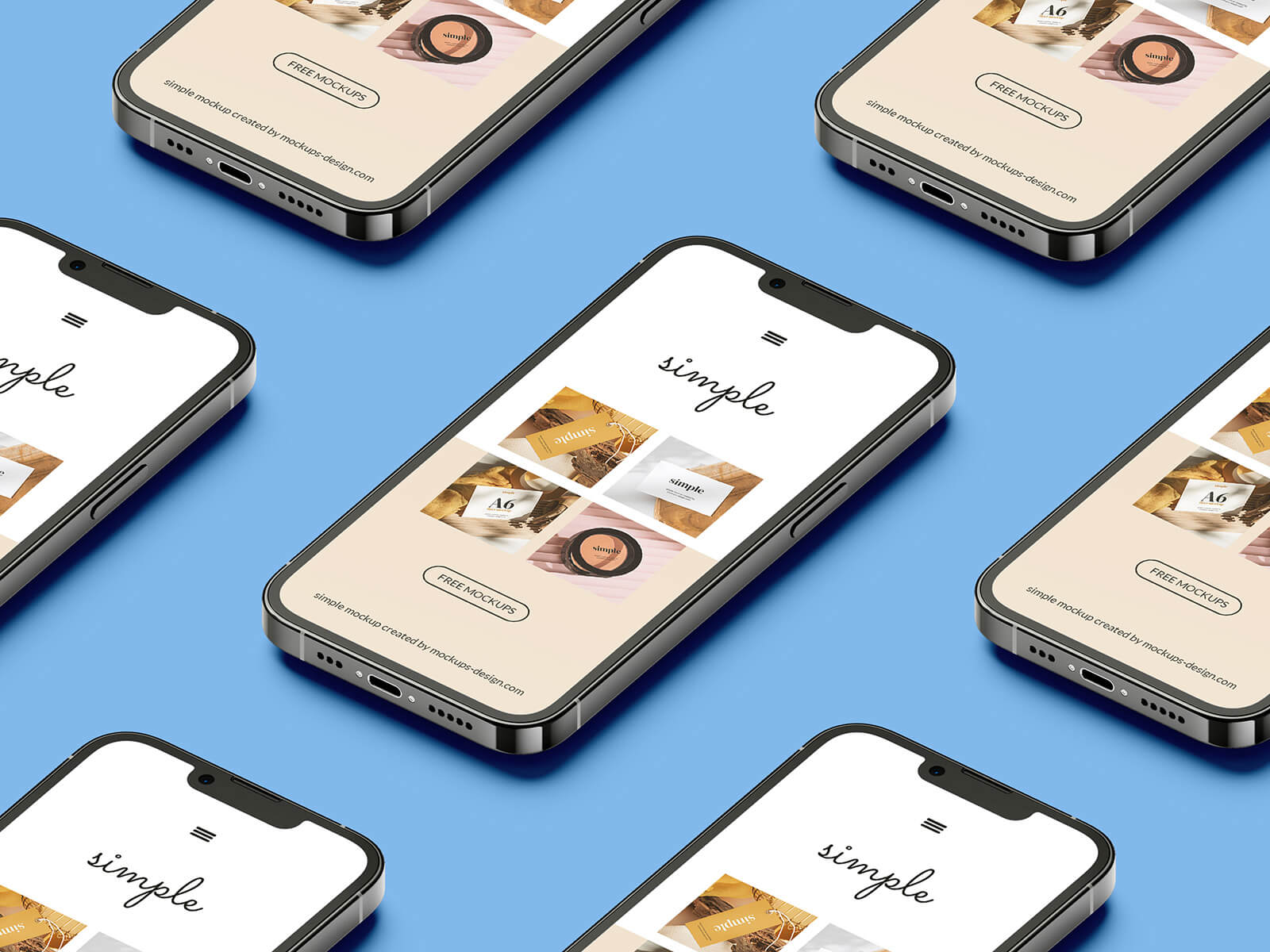 Free iPhone 13 Pro Mockup PSD