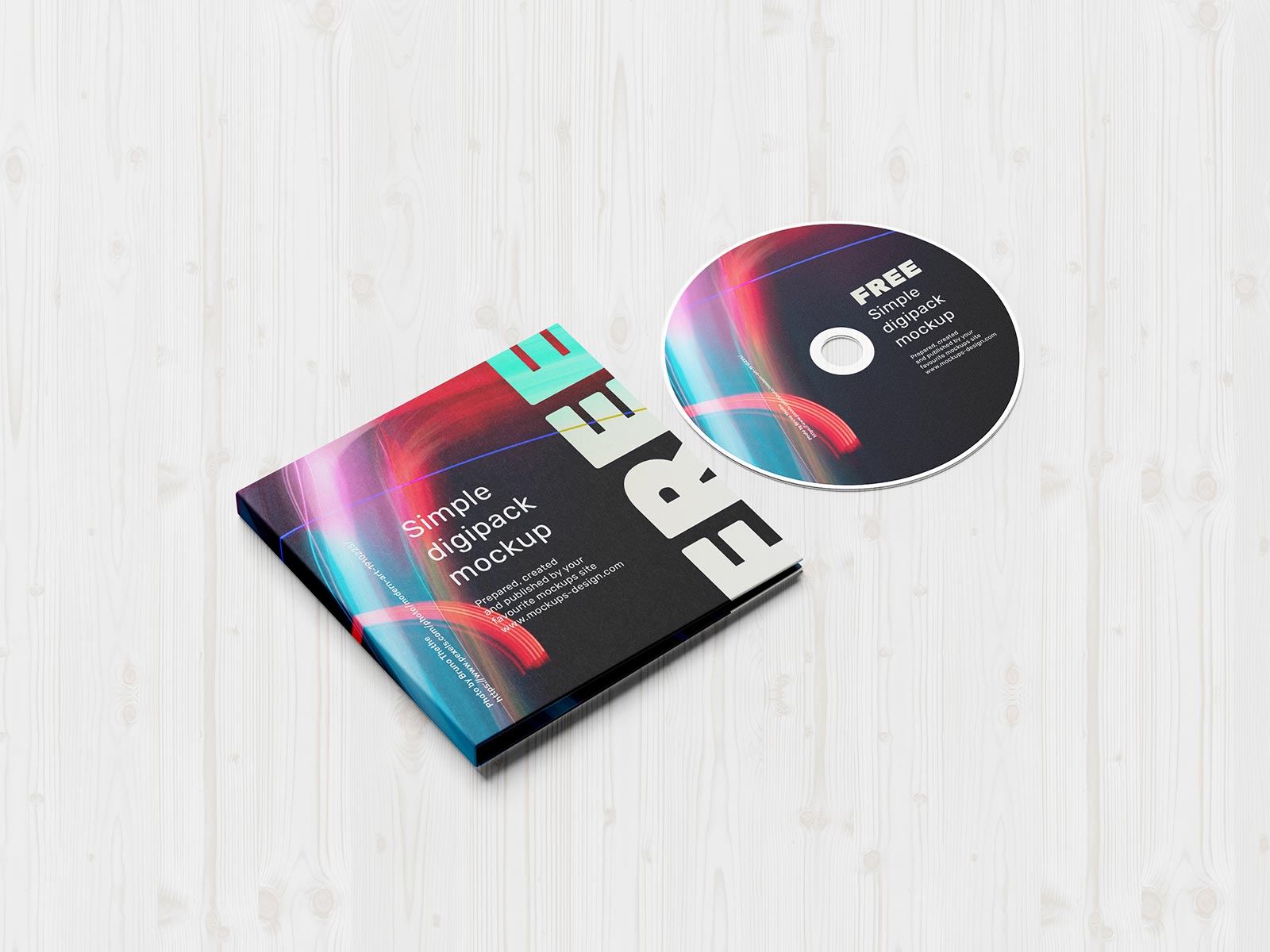 Free CD DVD Digipack Mockup PSD Set