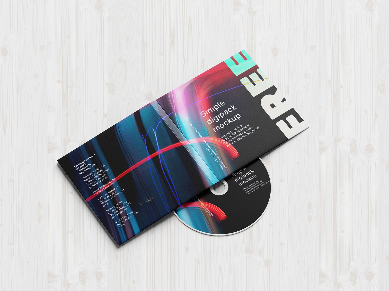 Free CD DVD Digipack Mockup PSD Set