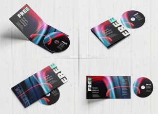 Free CD DVD Digipack Mockup PSD Set