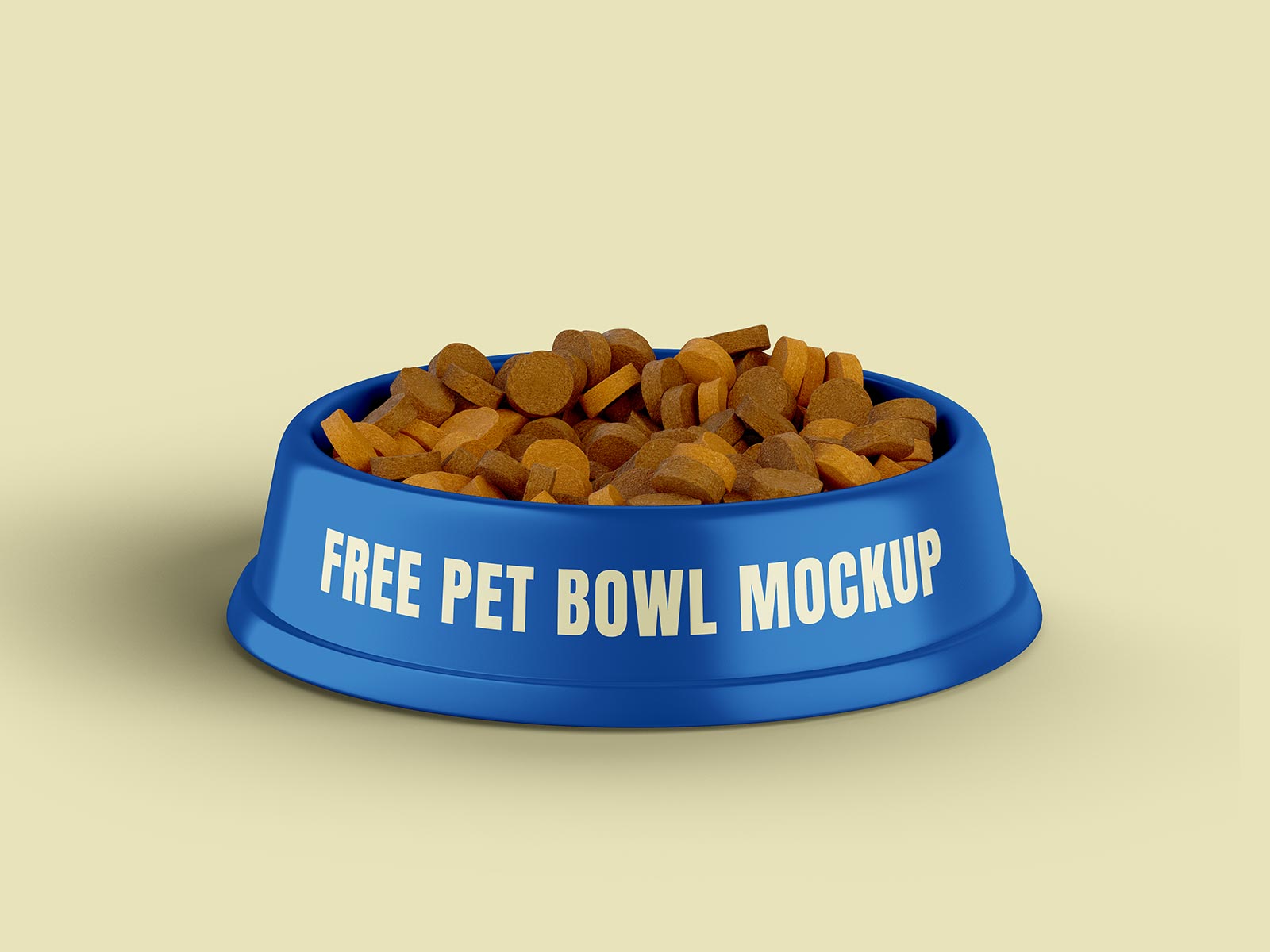 Free Cat Dog Food Feeding Bowl Mockup PSD Set