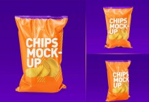 Free Chips Pack Mockup PSD Set
