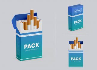 Free Cigarette Pack Mockup PSD set