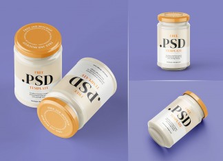 Free Cream Spread Jar Mockup PSD Set