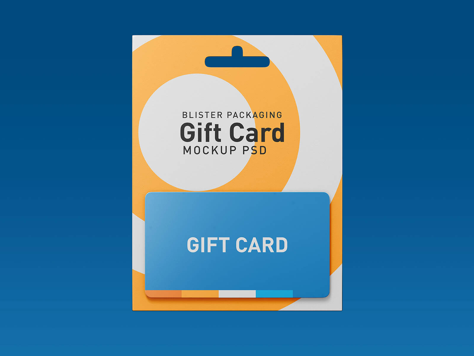 Free Gift Card Blister Packaging Mockup PSD Set
