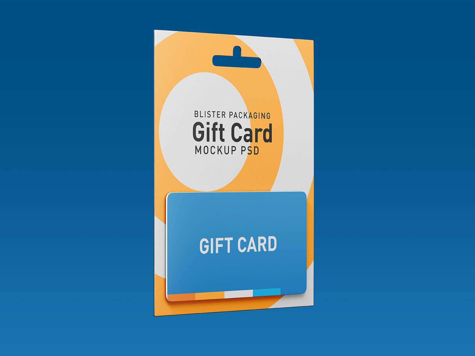 Free Gift Card Blister Packaging Mockup PSD Set