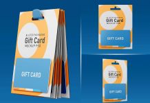 Free Gift Card Blister Packaging Mockup PSD Set