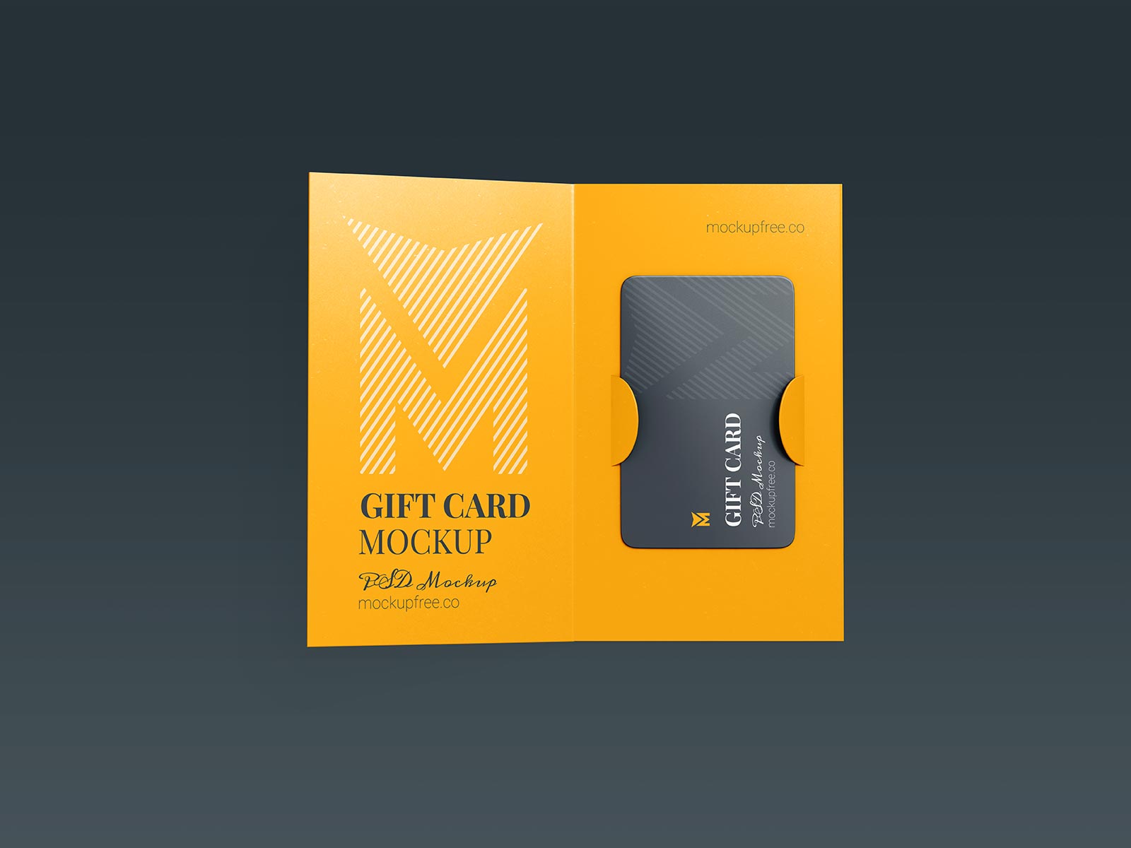 Free Gift Card Mockup PSD Set