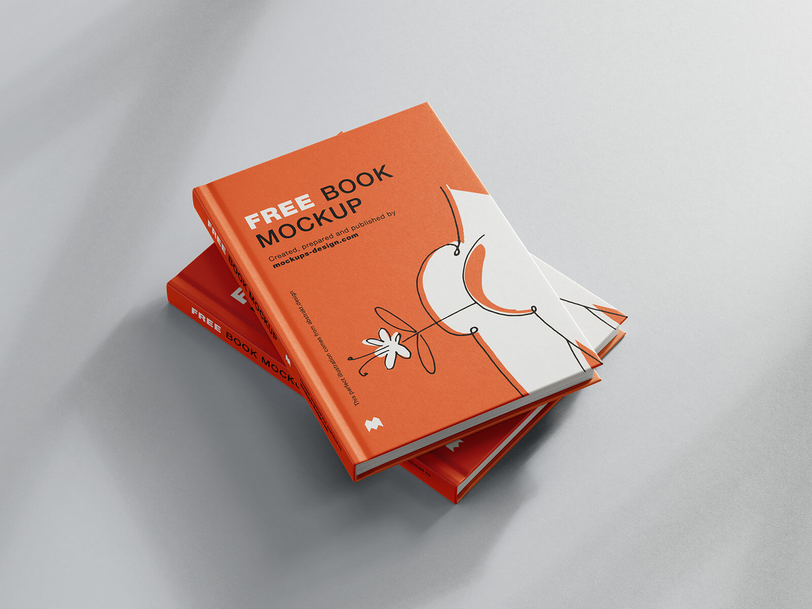 Free Hardcover A5 Book Mockup PSD