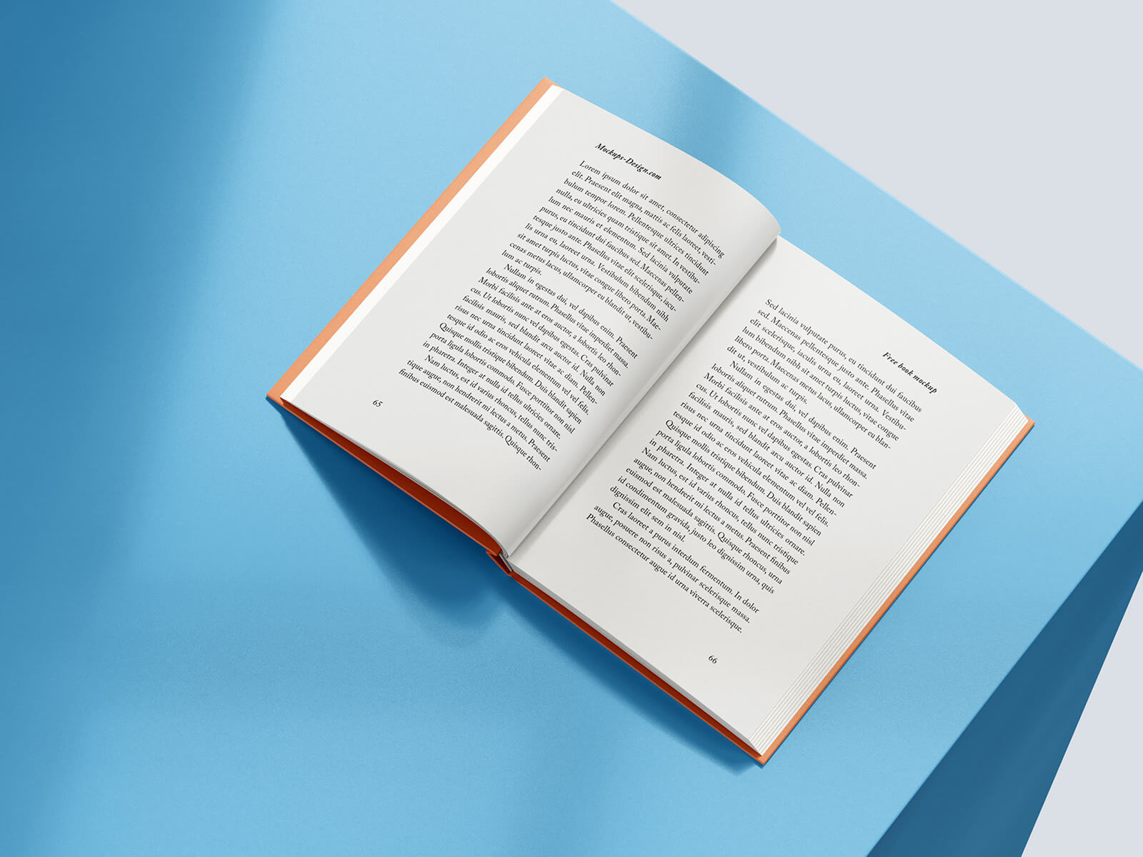 Free Hardcover A5 Book Mockup PSD