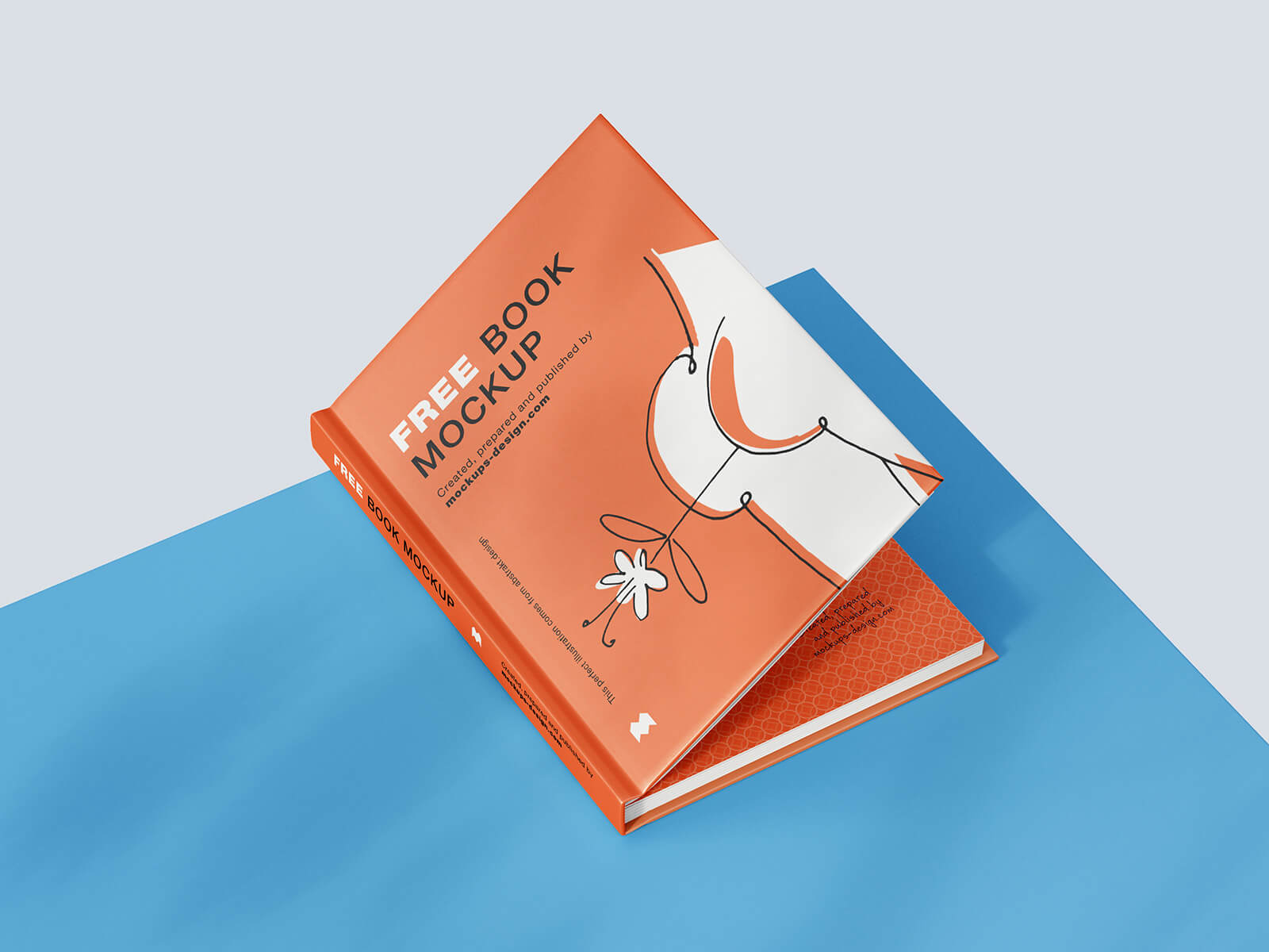 Free Hardcover A5 Book Mockup PSD