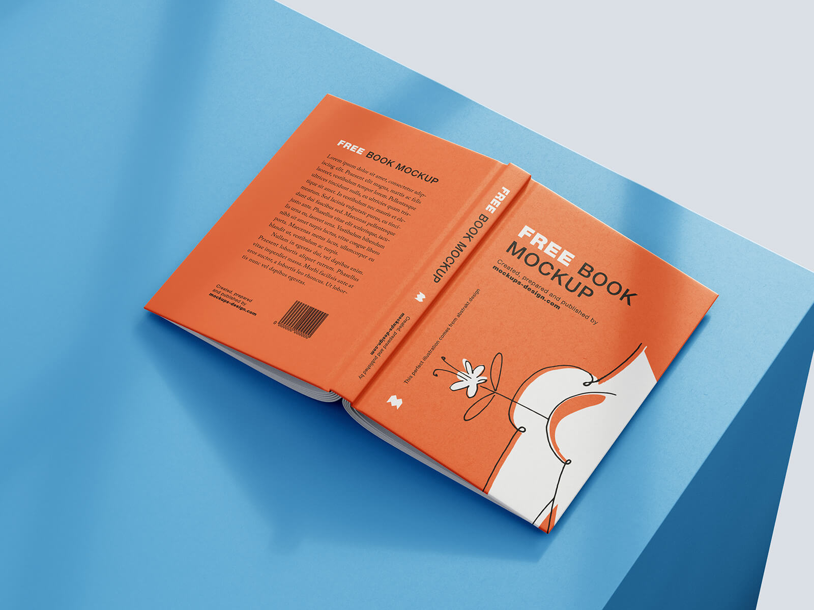 Free Hardcover A5 Book Mockup PSD