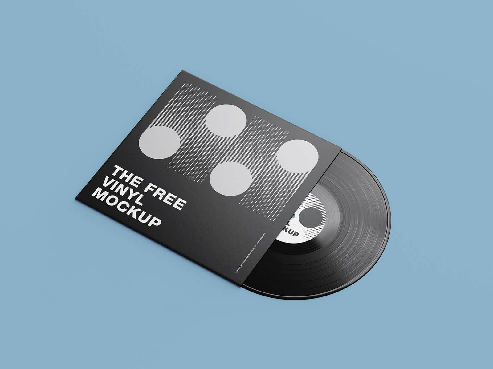 Free Phonograph Record Vinyl Disc Mockup PSD Set (1)