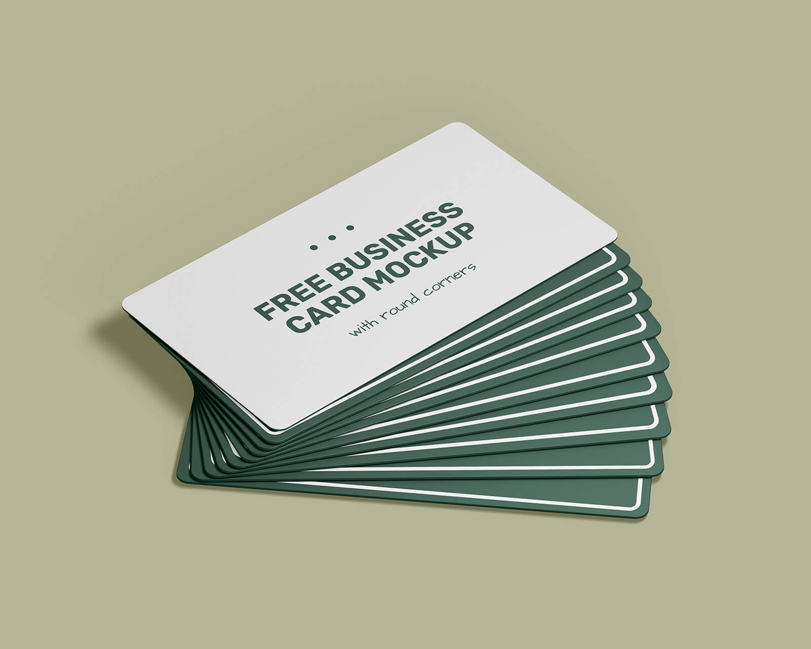 Free Rounded Corners Business Card Mockup PSD Set