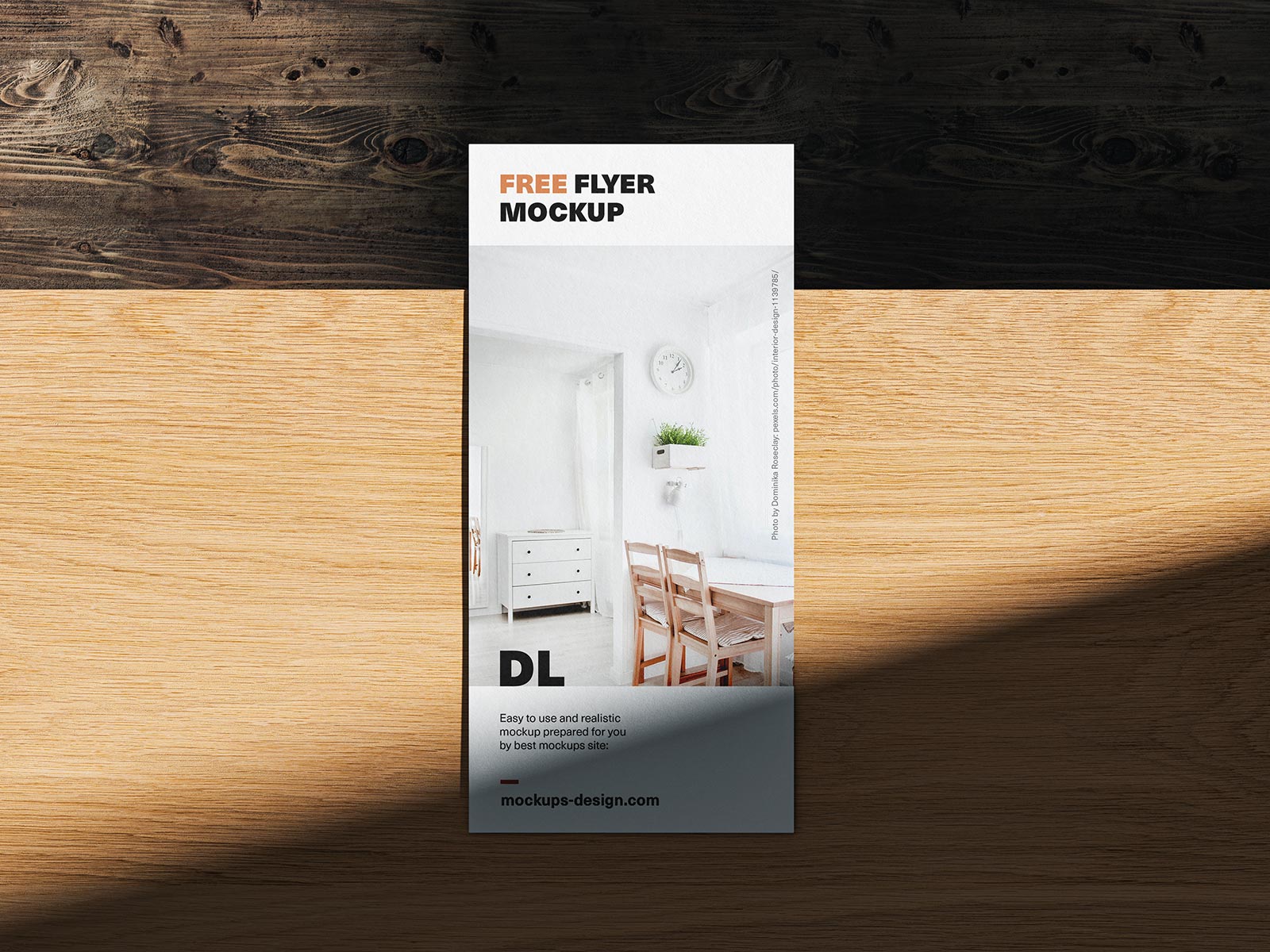 Free Single DL Flyer Mockup PSD Set