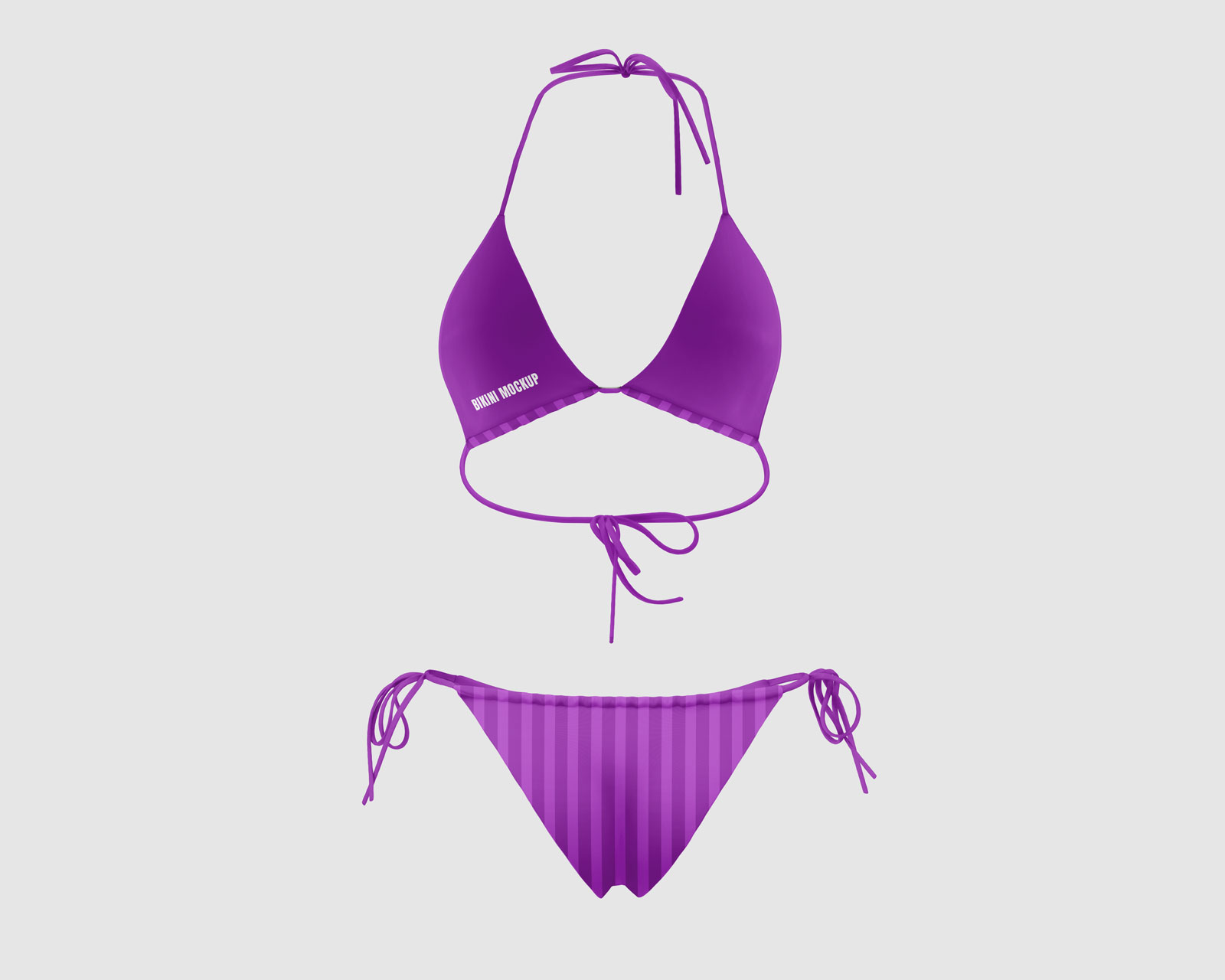 Free String Bikini Set Mockup PSD Set