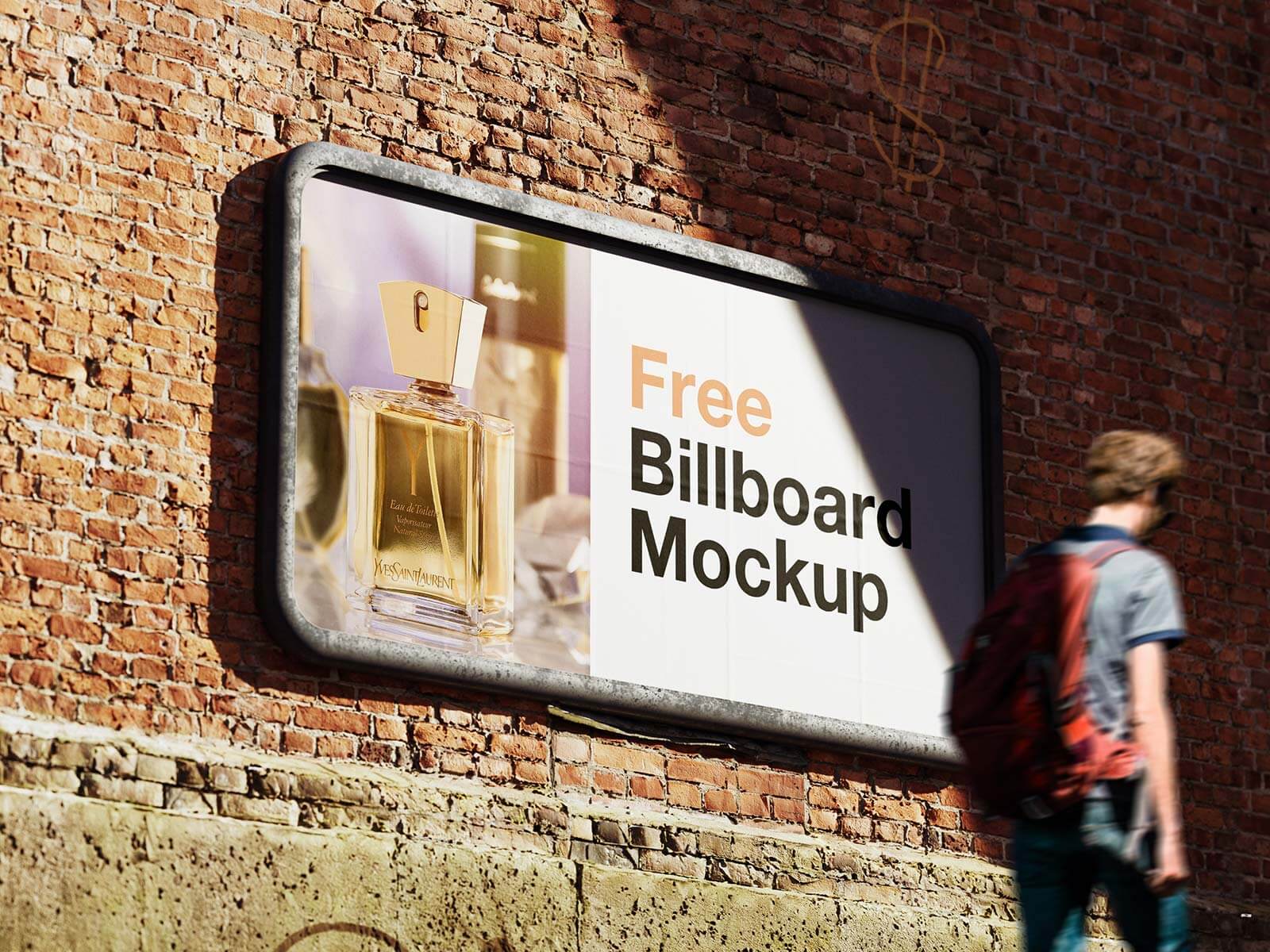 Free Rounded Corner Street Billboard Mockup PSD Set