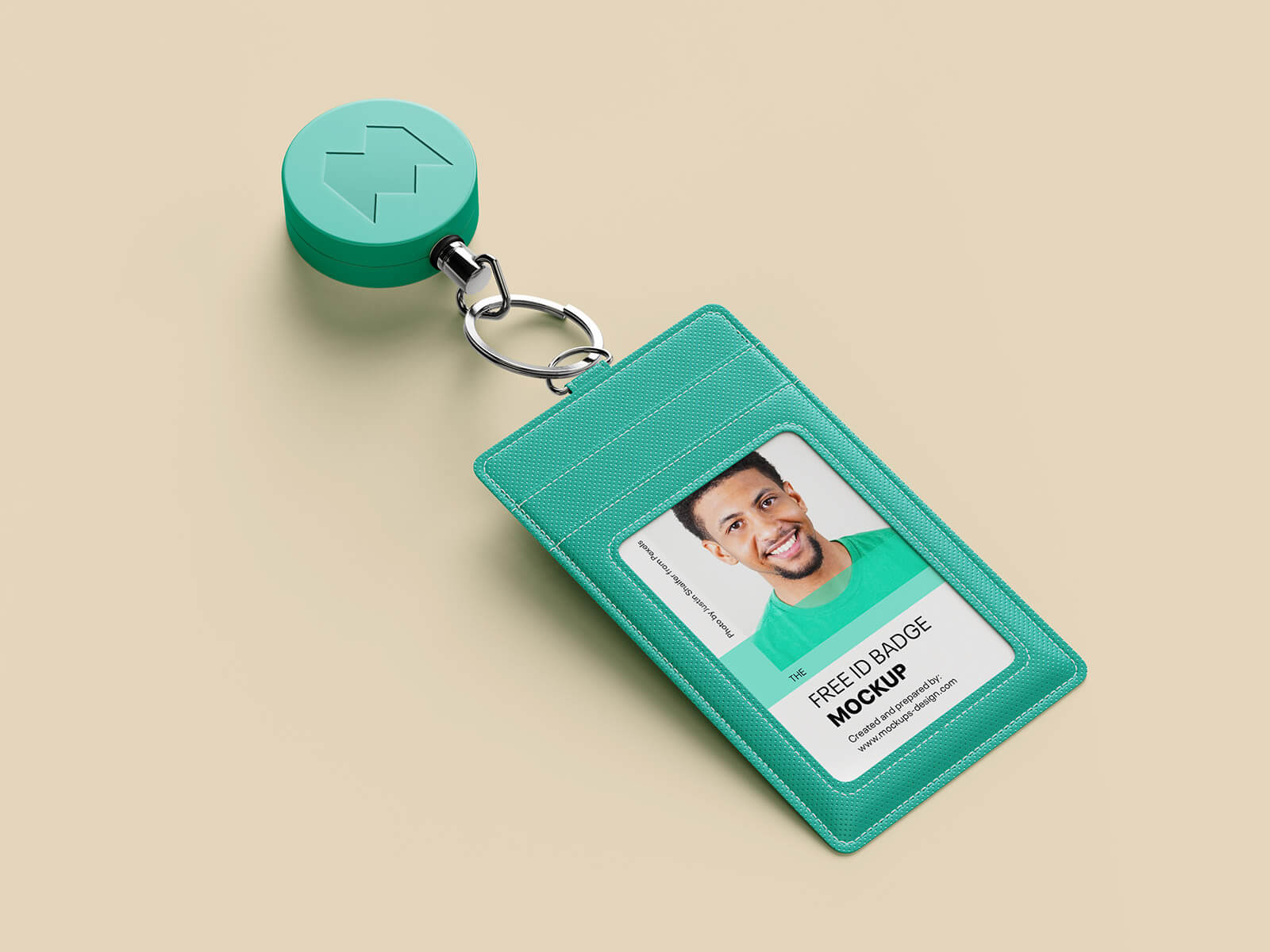 5 Free Badge Reel Retractable ID Card Mockup PSD Files