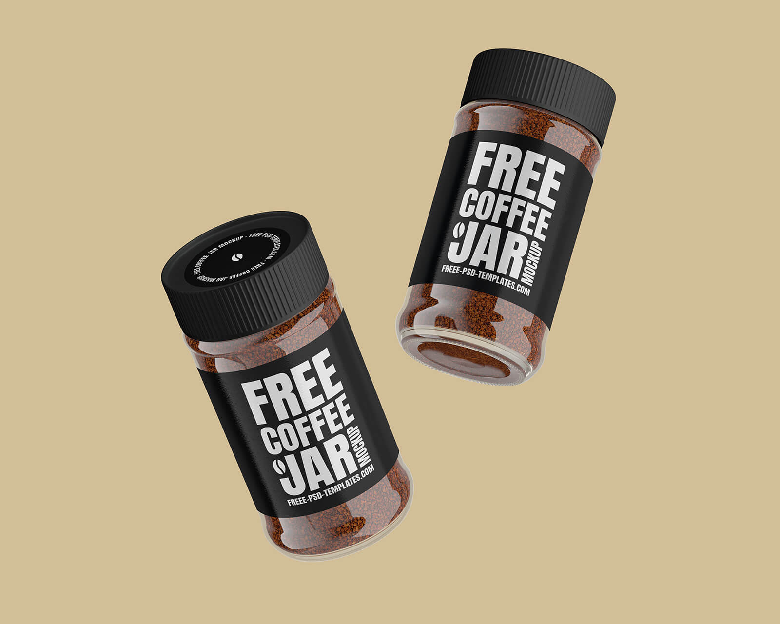 Instant Coffee Glass Jar Mockup - Free Download Images High Quality PNG, JPG