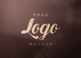 Free Foil Letterpressed Logo Mockup PSD
